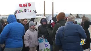 Dozens of Iowans gathered to protest deportations