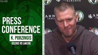 Kristaps Porzingis Calls Derrick White the "PERFECT TEAMMATE" | Celtics vs Lakers Postgame Interview
