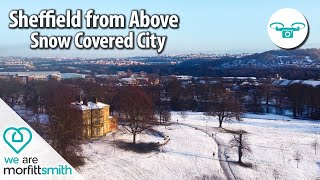 Sheffield from Above | Snow Covered City | Drone Video