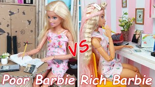 Poor Barbie vs. Rich Barbie - Dolls School Morning Routine