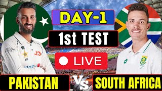 LIVE PAK vs RSA 1ST TEST DAY 1 | Live Pakistan VS South africa day 1 | sa vs pak test