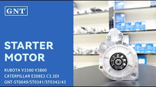 GNT Starter Motor for Kubota Tractors V3300 V3800 Caterpillar E308E2 C3.3 Dl - We Supply Worldwide!