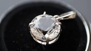 極上究極！ダイヤモンドカット1.78ct＆Pt900！超高波動ロシア産フェナカイト・ペンダント鑑別書付き