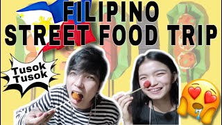 Filipino STREET FOOD TRIP at NIGHT with mah sistuuh!! *laughtrip* | El-John Zian