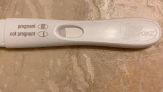 *POSITIVE* first response pregnancy test in real time.