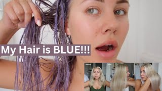 DIY go-Kera Hair Keratin Smoothing on blonde hair...Will my hair turn blue?