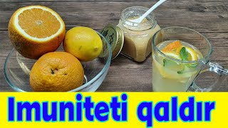 Immunitet  ucun ne etmeli || immuniteti gücləndirmək üçün  resept || zencefil bal limon faydasi