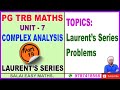 PG TRB MATHS | UNIT 7 | COMPLEX ANALYSIS | PART 19 | LAURENT'S SERIES | SHORTCUT METHODS | PROBLEMS