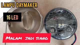 PEMASANGAN LAMPU DEPAN DAYMAKER 16 LED HONDA GL SERIES