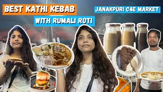 Janakpuri C4E Market | Kathi Kabab King, Paneer Aloo Tikki, Golgappe \u0026 More || Ramveer