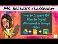 How to Convert PDF Files to Digital Worksheet in Google Slides | Clang Bellen