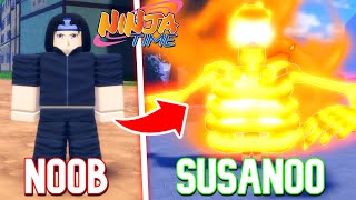 Going From NOOB To 0.1% SUSANOO ITACHI (Raven) in Ninja Time.. - Roblox