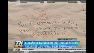 Recuerdan un año de la tragedia en el 'Hogar Seguro'