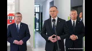 Radziszów | Wypowiedź Prezydenta dla mediów podczas wizyty w Małopolskim Centrum Rehabilitacji