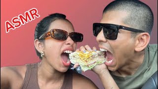 ASMR comiendo CLUB SÁNDWICH 🥪 con mi novio // YAMILKA ASMR