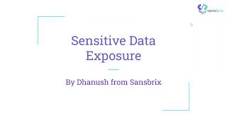6.Sensitive data exposure