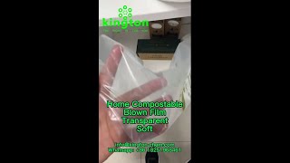 Home compostable transparent soft film