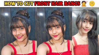 How To Cut Bangs At Home 🇰🇷💜🤌 Korean Style || How To Cut Front Bangs  @INDIANGLAMOUR07