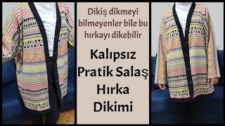 Salaş hırka dikimi⭐️ pratik salaş hırka oversize hırka #diy #dikiş #kendinyap