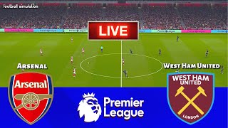 🔴LIVE || Arsenal vs West Ham United - Premier League 2025 || Live Football Match | PES 21