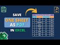 How to Save Sheet as PDF in Excel