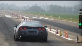 Corvette C6 ZR1 vs FIAT Uno Turbo: drag races + launches