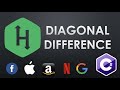 Diagonal Difference  | Hackerrank | Easy | C# Solution |