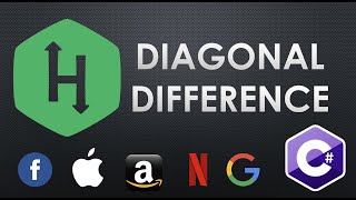 Diagonal Difference | Hackerrank | Easy | C# Solution |