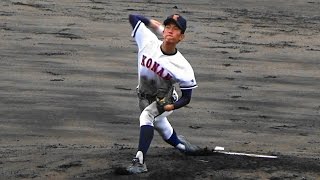 上原麗男 投手(興南2年)　第66回沖縄県高校野球秋季大会 準々決勝　興南ｖｓ嘉手納　H28.10.1　コザしんきんスタジアム