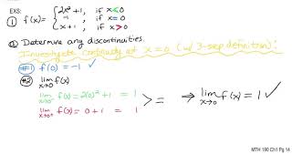 MTH 190 Examples Finding Removable and Nonremovable Discontinuities (1.3)