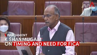 K Shanmugam on timing of introduction of FICA and the need for it