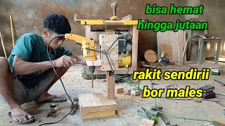 Dril stand DIY.  Rakit sediri bor duduk