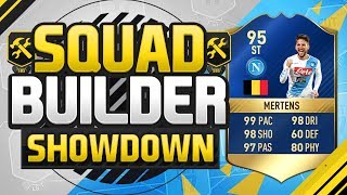 FIFA 17 SQUAD BUILDER SHOWDOWN!!! TEAM OF THE SEASON MERTENS!!! 95 Rated Dries Mertens Squad Duel