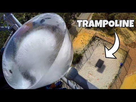 GIANT ICE BLOCK Vs. TRAMPOLINE from 45m! GIANT ICE BLOCK Vs. TRAMPOLINE from 45m!