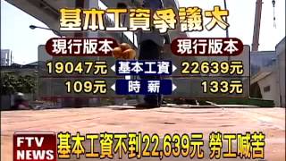 基本工資擬不漲 勞團抗議－民視新聞