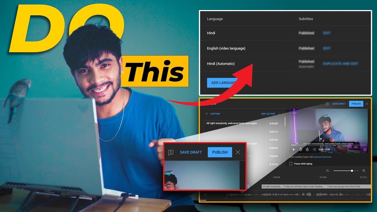 Step By Step Guide Youtube Caption Settings Hindi Youtube