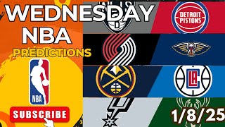 NBA Predictions Today 1/8/25 NBA FREE PICKS and Betting Tips | NBA Picks Today