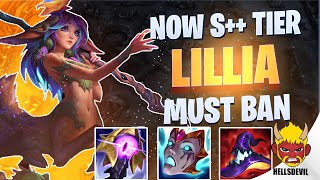 WILD RIFT | Lillia Is Now S++ Tier And A MUST BAN! | Challenger Lillia Gameplay | Guide & Build