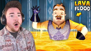 FLOODING HELLO NEIGHBOR 2 IN LAVA!!! (Crazy Mod) | Hello Neighbor 2 (Mods)