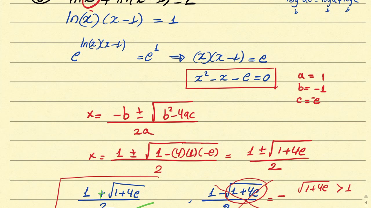 Lecture#13(solving Exponential And Logarithmic Equations-part#2) - YouTube