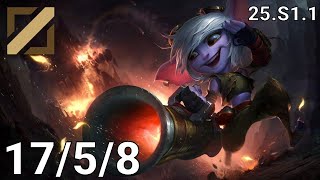 Tristana Mid vs Cassiopeia - EUW diamond  | Patch 25.S1.1