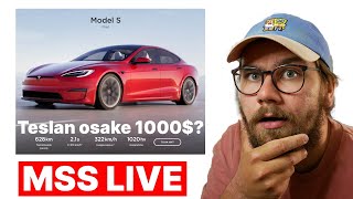 Nouseeko Teslan osake yli 1000$? | Uusi Model S Plaid on ihan älytön....