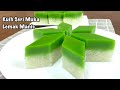 Kuih Seri Muka Pandan | Sukatan Cawan Dan Tips Permukaan Licin