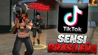 Probé La Sensibilidad BRASILEÑA de TIK TOK en Free Fire😈 (100% HACKER)