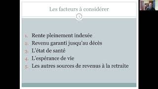 Âge le plus avantageux pour demander sa RRQ