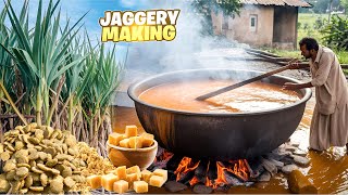 How Jaggery is Made from Sugarcane: Inside the Massive Production Process | Jaggery Making Process