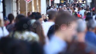 Diverse Crowd Slowmo 01. Stock Footage