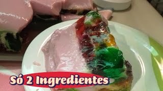 GELATINA COLORIDA, SOBREMESA FÁCIL COM APENAS 2 INGREDIENTES.