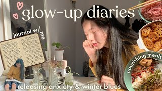 GLOW-UP DIARIES ✨releasing anxiety, self-care, journaling \u0026 cooking nourishing vegan meals🌱mtl vlog