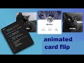 Create an Animated Card Flip with HTML, CSS, JavaScript, and jQuery - ASMR Programming - No Talking